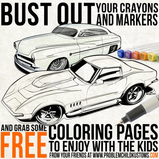 free car art to color