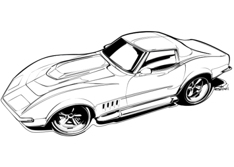 car coloring book page